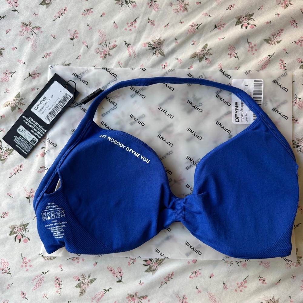 Dfyne impact strappy bra deep sea blue large - Picture 5 of 5